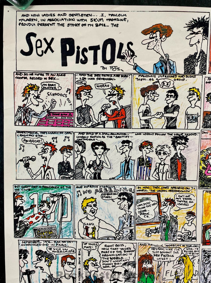 AUCTION - Sex Pistols - Never Mind The Bollocks Here's The Sex Pistols - Warner Brothers LA - 1977 Promo Poster - Excellent