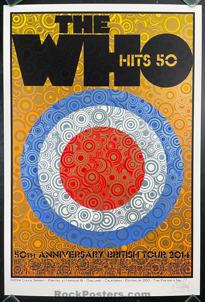 AUCTION - The Who - 50th Anniversary - British Tour '14 - Chuck Sperry - 1st Edition - Mint