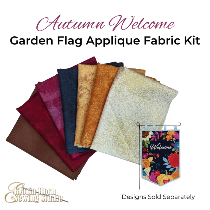 Autumn Welcome Flag Applique Fabric Kit