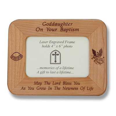 Baptismal Maple Frame - Goddaughter