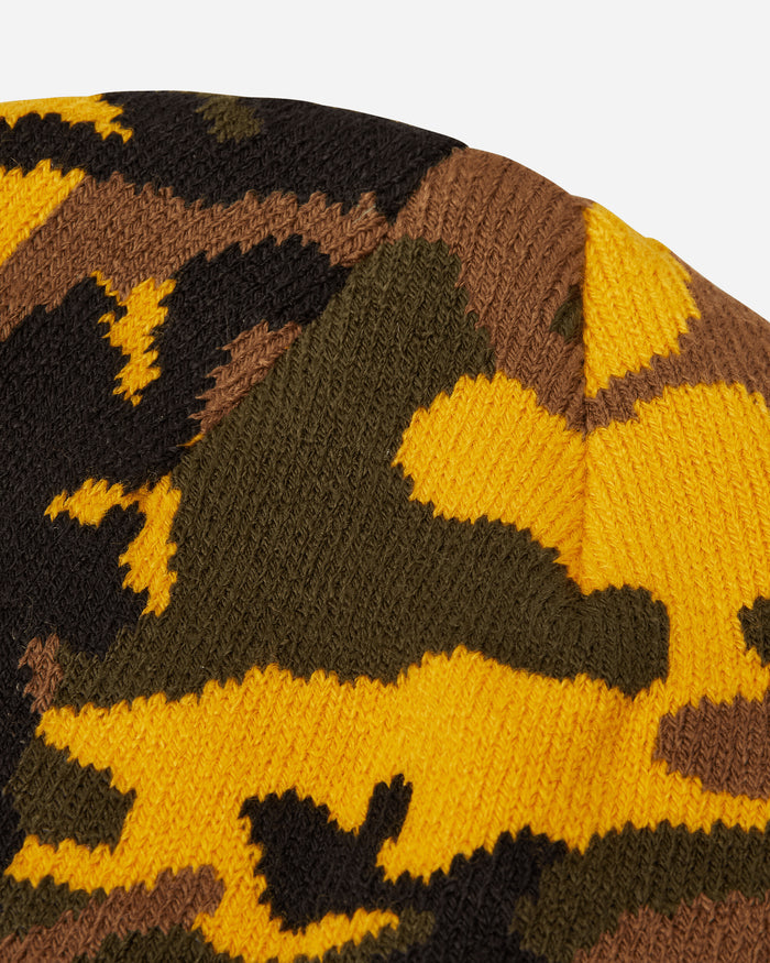 Stüssy Basic Jacquard Skullcap Yellow Camo Hats Caps 1321278SJ 2791