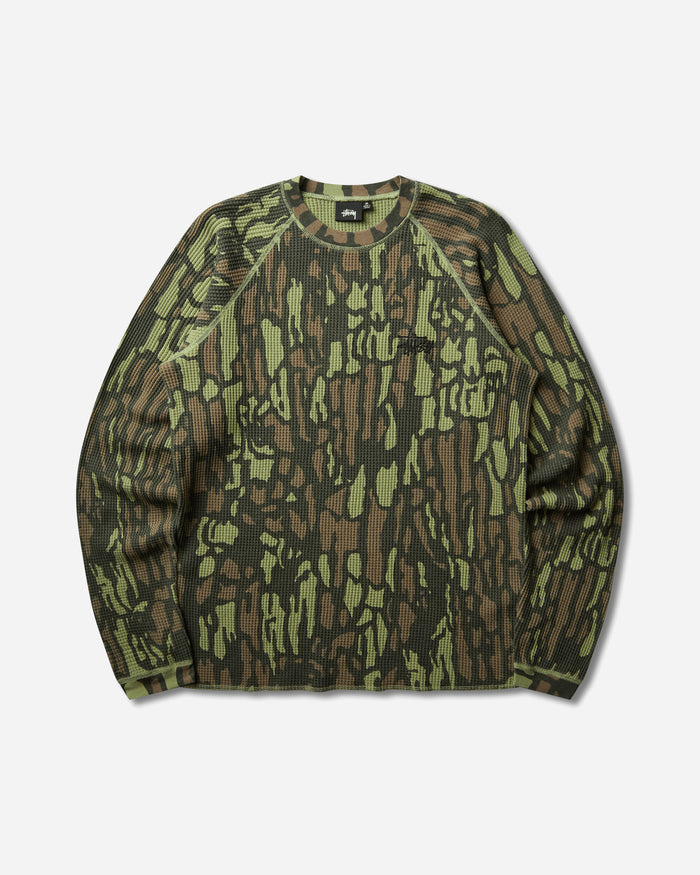 Stüssy Raglan Thermal Basic Stock Tree Bark Camo T-Shirts Longsleeve 1140356SJ 3104