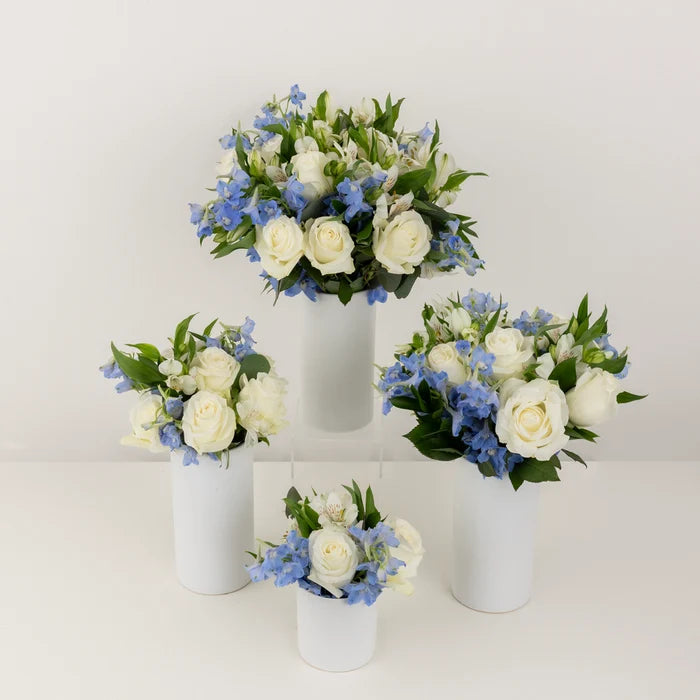 Beautiful Blues Flower Centerpieces Close Up - Image