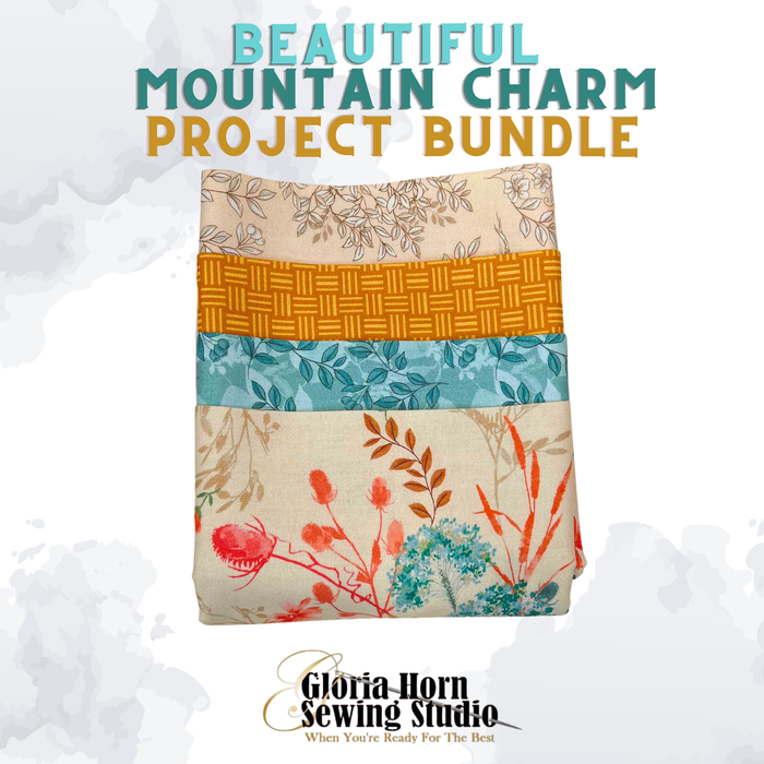 Beautiful Mountain Charm  Project Bundle - Fabric Kit | 12" x WOF