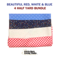 Beautiful Red, White, & Blue - 4 Half-Yard Bundle