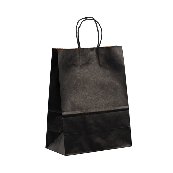 Black Kraft Paper Shoppers Bag