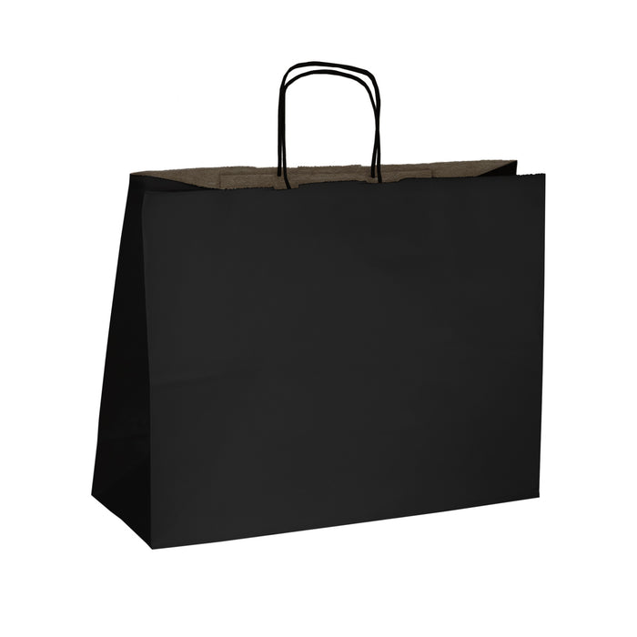 Black Kraft Paper Shoppers Bag