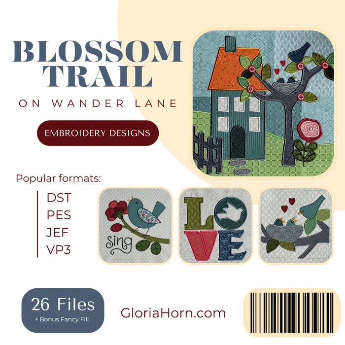 Blossom Trail on Wander Lane - Embroidery Design Set