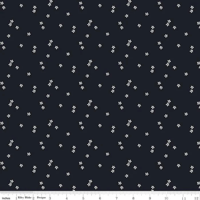 Blue Blooms and Threads - Stitches Navy Ditzy - C17124-NAVY