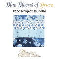 Blue Blooms of Grace - Fabric Bundle | Four 12.5" x WOF