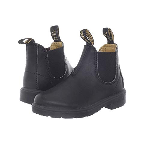 BLUNDSTONE BLUNNIES LEATHER PULL-ON BOOT black front/back view