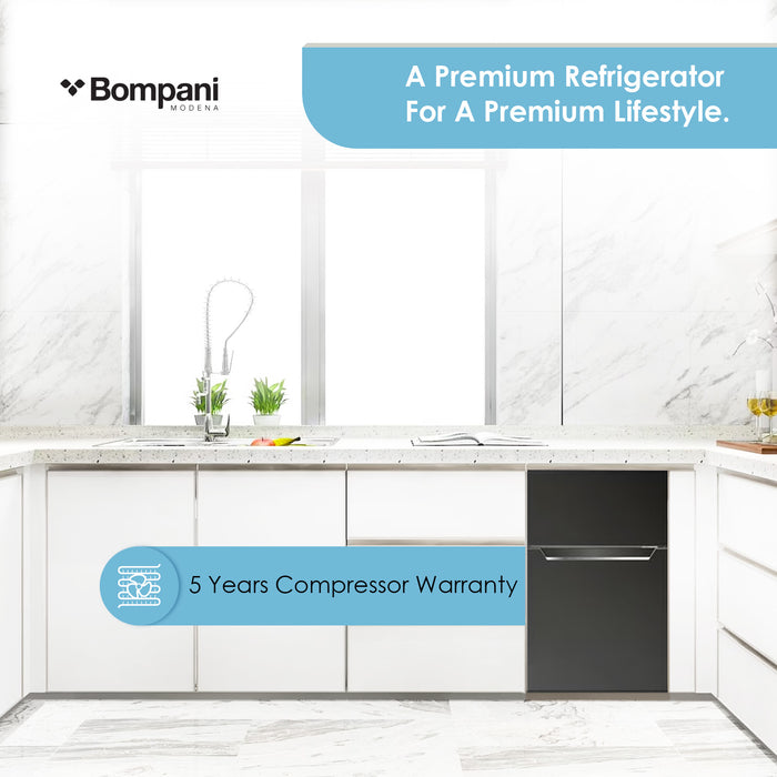 Bompani Double Door Refrigerator  112 Liter Black Model - BR100SS