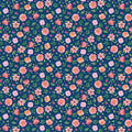 Bows & Blooms - Navy Flower Heads - BQ4537-77