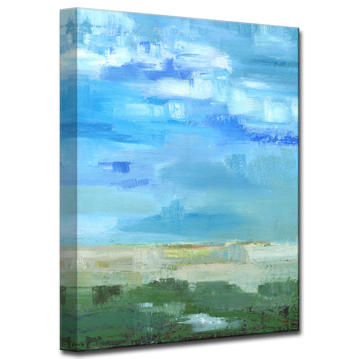 'Bright Blue No. 1' Wrapped Canvas Wall Art