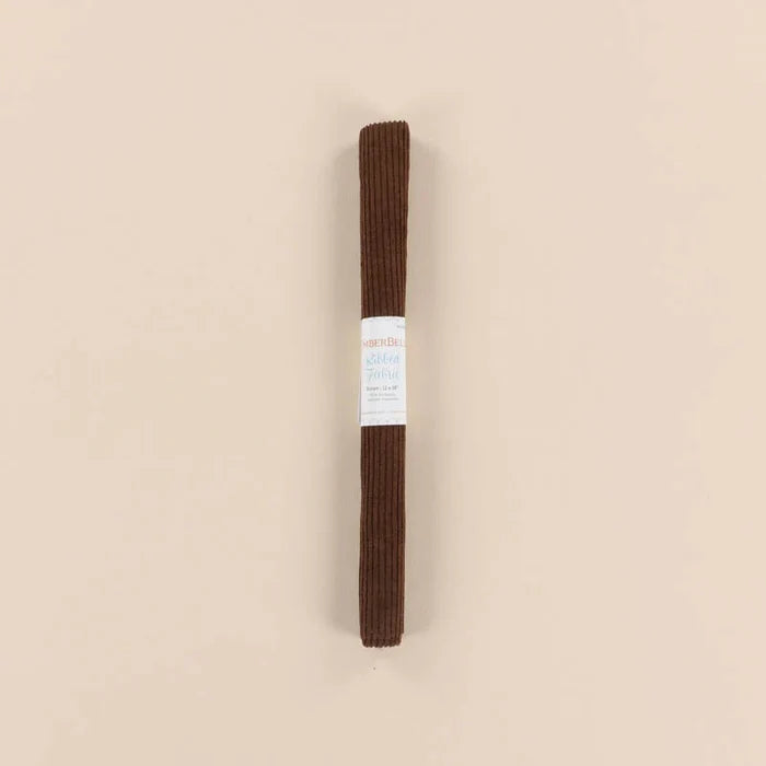 Brown Ribbed Fabric
