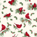 Cardinal Charm - Cream Tossed Cardinals - 3023-39930-173