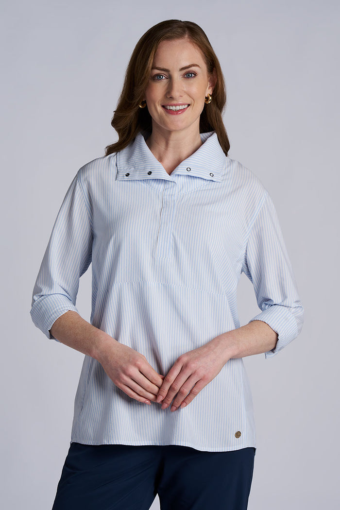 Color_White/Periwinkle Stripe