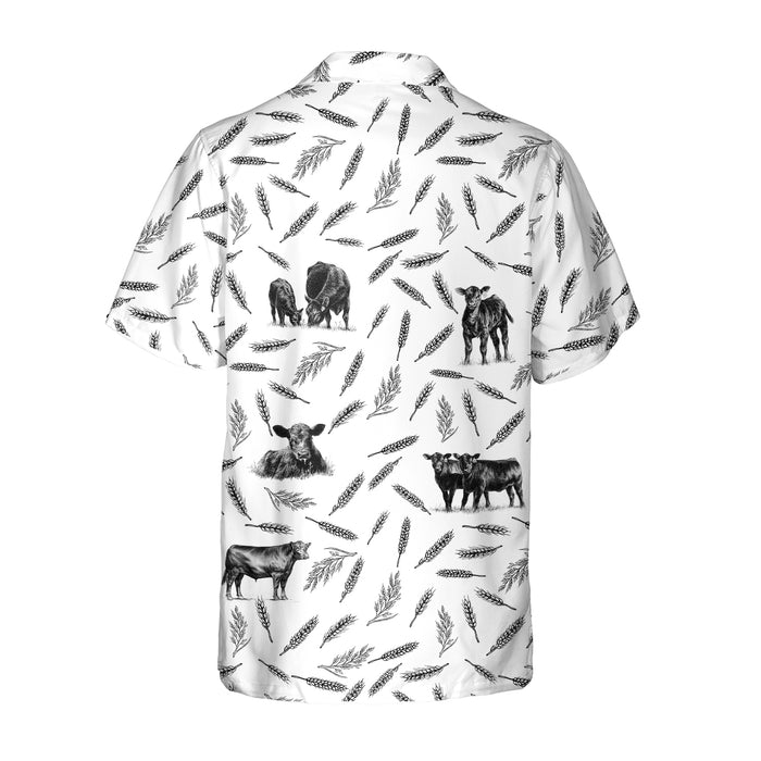 Cattle pattern black and white - Hawaiian Shirt and Shorts - myfunfarm