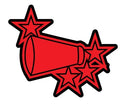 Cheer/Drill-Megaphone With Stars for Left Sleeve