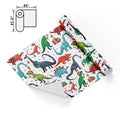 Childrens Christmas Dinosaurs White Base Wrapping Paper