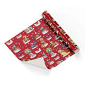 Childrens Christmas Dogs Red Base Wrapping Paper
