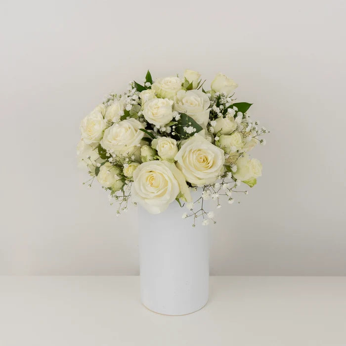 Classic White Flower Bouquet Vase - Image