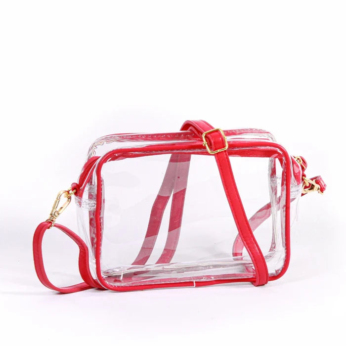 Clear SMU Purse With 2 Straps