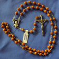 Cocoa Bead Rosary - Dark