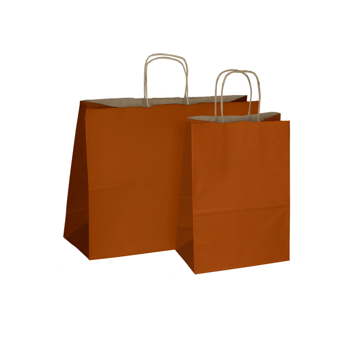 Copper Kraft Paper Shopper Bags