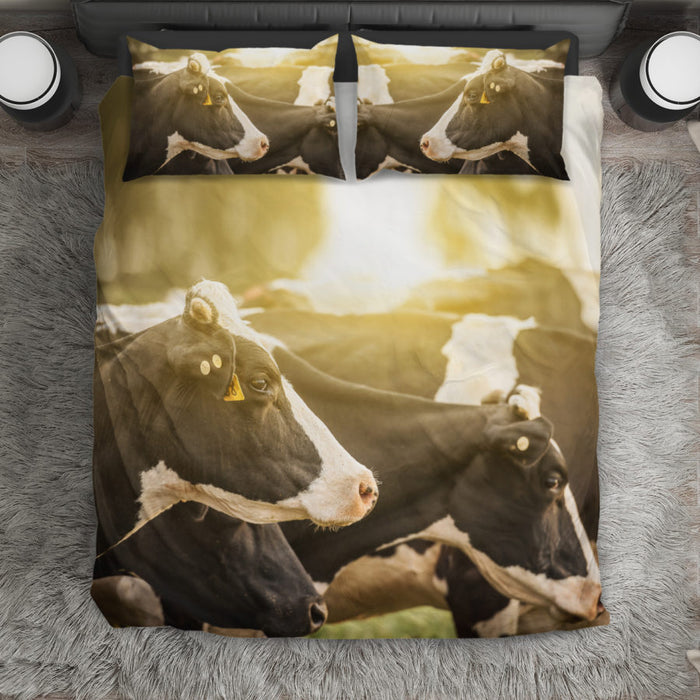 Cow cute print Bedding set sk00008 - myfunfarm - clothing acceessories shoes for cow lovers, pig, horse, cat, sheep, dog, chicken, goat farmer