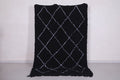 Handmade custom Moroccan rug - wool berber black carpet - custom moroccan rugs