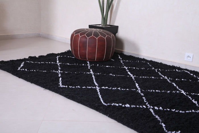 Handmade custom Moroccan rug - wool berber black carpet - custom moroccan rugs