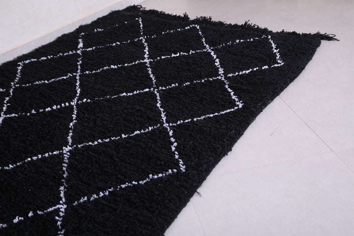 Handmade custom Moroccan rug - wool berber black carpet - custom moroccan rugs