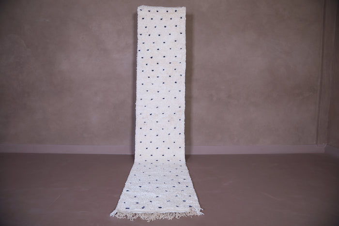 Runner handmade Dotted rug - Custom wool carpet - custom moroccan rugs