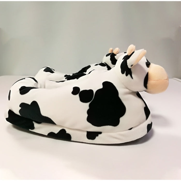 Cute Cartoon Cow design - Women's Slippers Winter Warm Indoor Comfortable Soft - myfunfarm