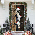 Cute Cow Door Cover - Merry Christmas Cow Lovers - myfunfarm