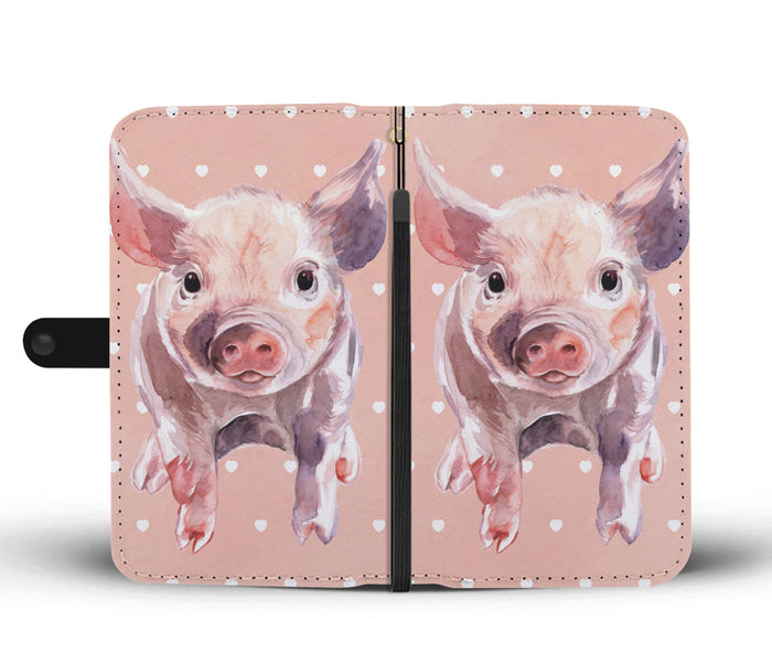 Cute pic painting style - Wallet Phone case - myfunfarm - clothing acceessories shoes for cow lovers, pig, horse, cat, sheep, dog, chicken, goat farmer