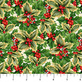 Deck the Halls - Holly Multi Beige Multi - 28998-12