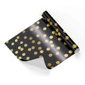 Design Black W/Gold Dot Print Wrapping Paper
