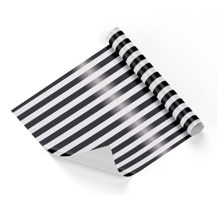 Design Black/White Str Print Wrapping Paper