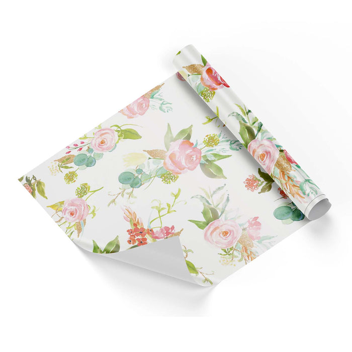 Design Lively Roses Print Wrapping Paper
