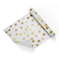 Design White W/Gold Dot Print Wrapping Paper
