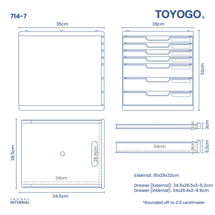 DESKTOP DRAWER (7S) (714-7)