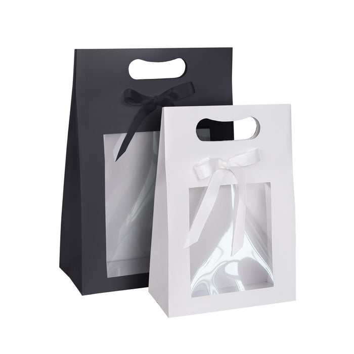 DIE CUT POUCH W/WINDOW AND RIBBON