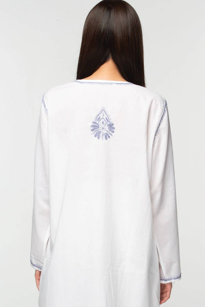Divya Embroidered Cotton Tunic