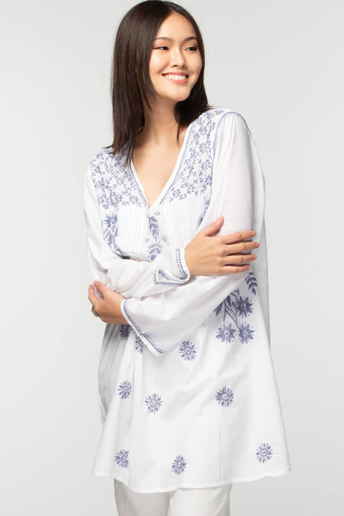 Divya Embroidered Cotton Tunic