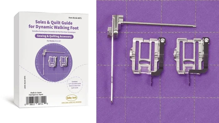 Dynamic Walking Foot Soles for BLSA-WF 1/4 inch Quilt Guide and Stitch in Ditch and Long Quilting Guide