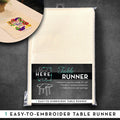 Easy-to-Embroider Linen Table Runner