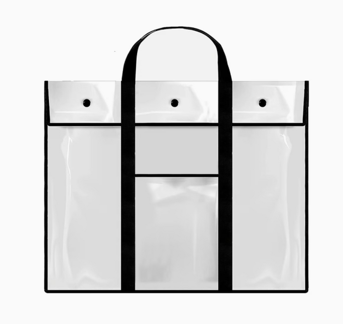 Extra Large Clear Needlepoint Project Bag with Carry Handle