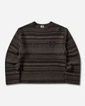 Umbro Fair Isle Crest Crew Black Brown Knitwears Sweaters UBMW0654YA27 BLK0040